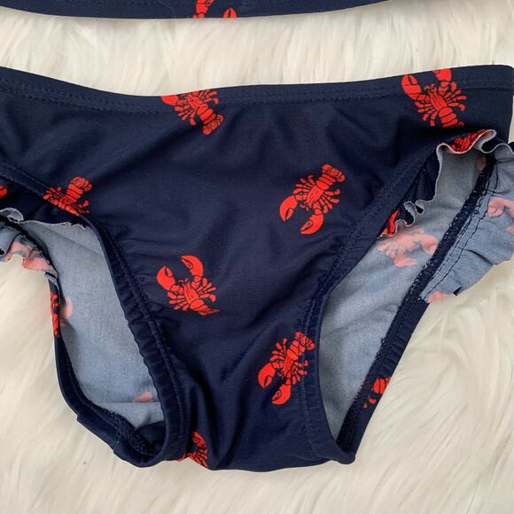 Old Navy lobster print two piece Swimsuit - Picture 3 of 6